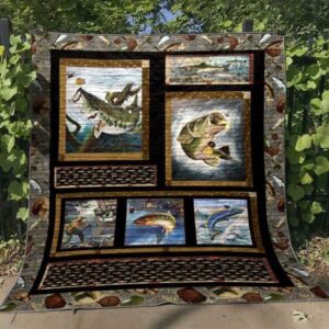 Gone Fishing Quilt Blanket Vd14  Quilt
